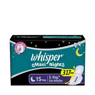 B3 Whisper Maxi Nights Wings Sanitary Napkins XL 15 pads প্যাড