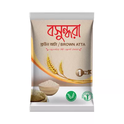 বসুন্ধরা লাল আটার দাম ২০২৪ 1kg  Bashundhara Brown Flour (Lal Atta)