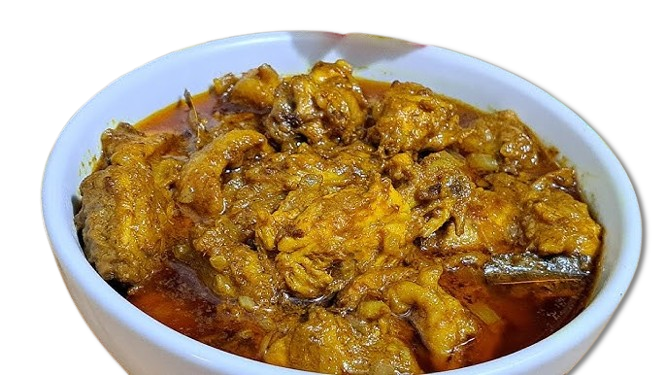 বয়লার মুরগীর মাংস এক বাটি