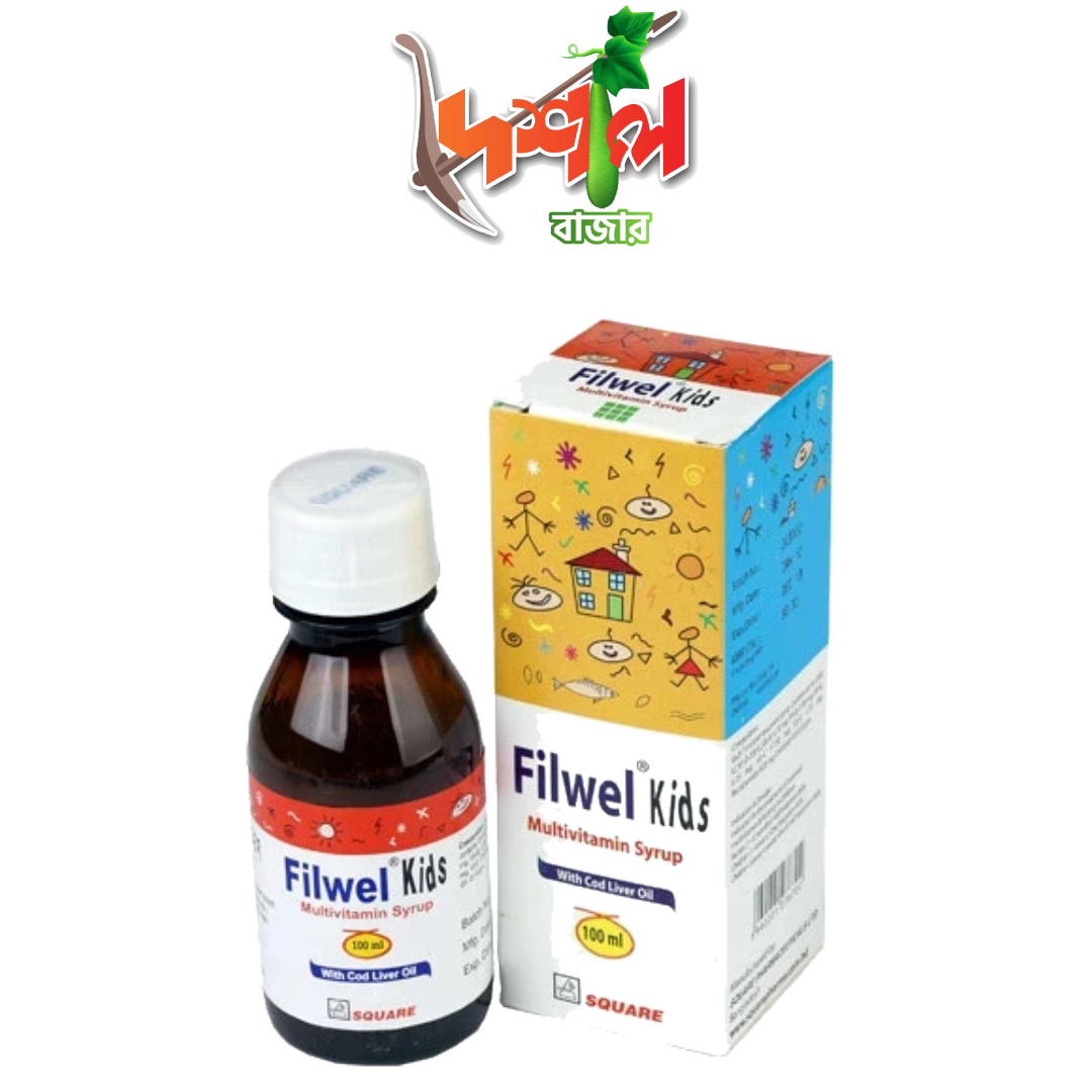 Filwel Kids Syrup Multivitamin + Cod Liver Oil 100ml (ফিলওয়েল কিড)