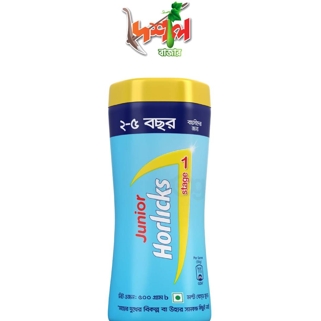 Junior Horlicks Stage 1 Health & Nutrition Drink - 500g Container-জুনিয়র হরলিক্স স্টেজ ১